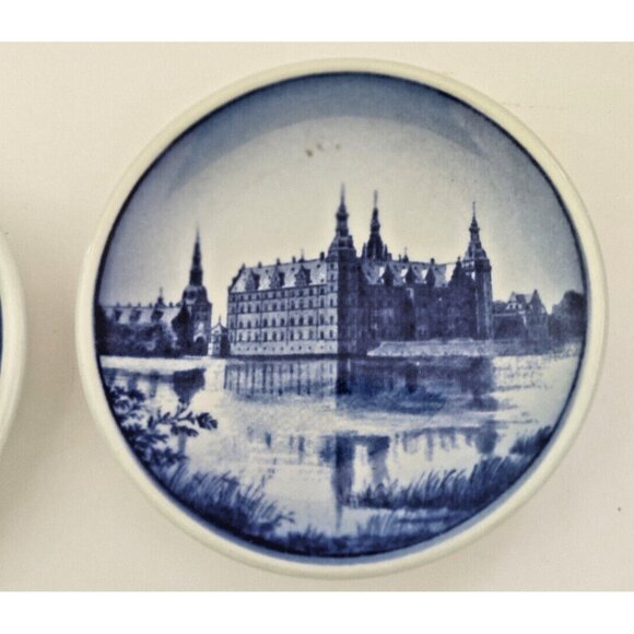 ROYAL COPENHAGEN DENMARK MINI PLAQUES 3 1/4" Diameter (set of 4) see details - Picture 3 of 12